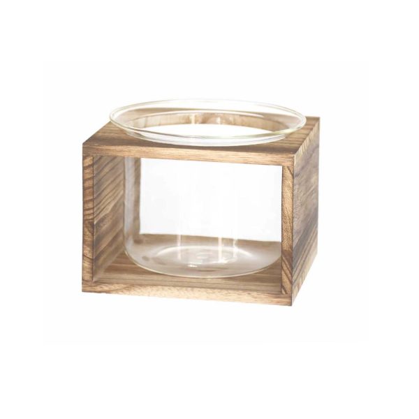 CENTRO CRISTAL  EN CAJA MADERA h13*16*16 - TP-89039