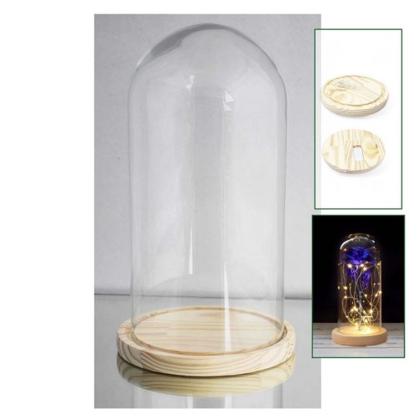 MD-CUPULALED - CUPULA + BASE MADERA+LED INT