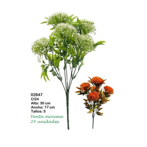 MP-02847-XX - RAMO DE CARDO FLOCADO h.30 cm